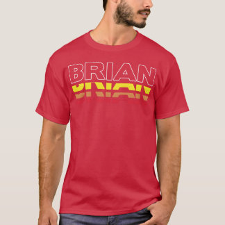 Brian voornaam grappige vintage zonsondergang Bria T-shirt