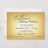 Briana Casino Night 17e verjaardagsfeestje Kaart (Achterkant)