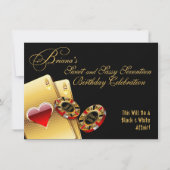 Briana Casino Night 17e verjaardagsfeestje Kaart (Voorkant)