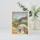 Briancon France Vintage Poster 1901 Briefkaart (Staand voorkant)