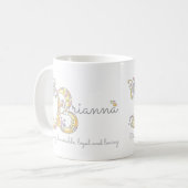 Brianna B decoratieve naam en betekenis mok (Voorkant links)