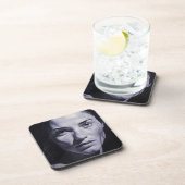 "Brianna Blue" Vrouwen in houtskool Bier Onderzetter (Rechterzijde)