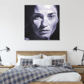 "Brianna Blue" Vrouwen in houtskool Canvas Afdruk (Insitu (Slaapkamer))