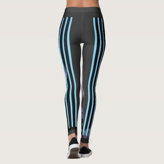 "Brianna Blue" Vrouwen in houtskool Leggings (Achterkant)