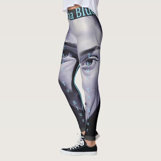 "Brianna Blue" Vrouwen in houtskool Leggings (Links)