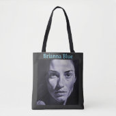 "Brianna Blue" Vrouwen in houtskool Tote Bag (Voorkant)