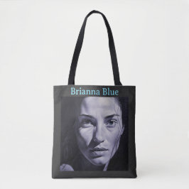 "Brianna Blue" Vrouwen in houtskool Tote Bag