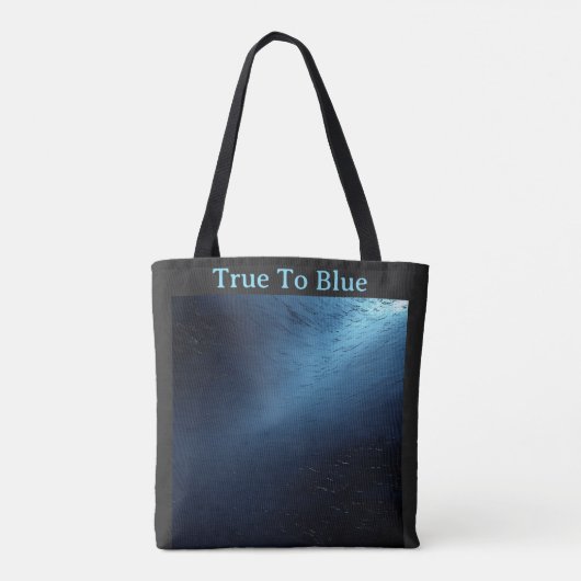 "Brianna Blue" Vrouwen in houtskool Tote Bag (Achterkant)