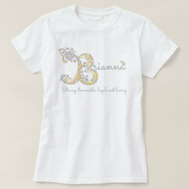 Brianna meisjes B naam betekent monogram t-shirt