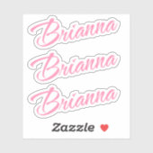 Brianna naam x3 sticker (Vel)