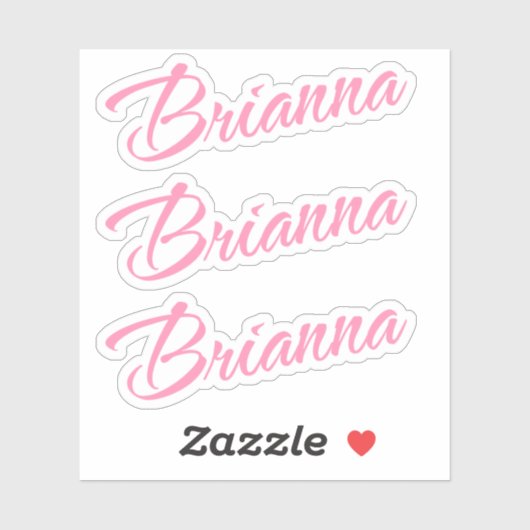 Brianna naam x3 sticker (Vel)