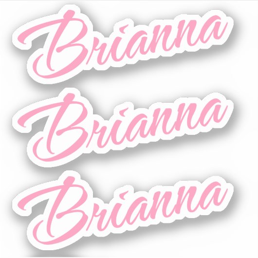 Brianna naam x3 sticker (Voorkant)
