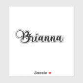 Brianna Name - Handgeschreven kalligrafie Sticker (Vel)
