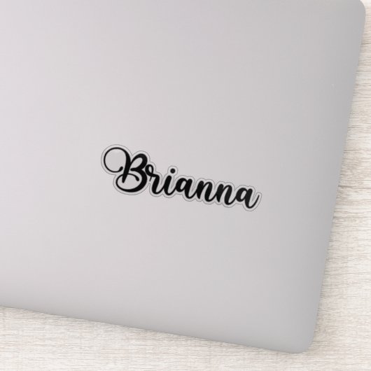 Brianna Name - Handgeschreven kalligrafie Sticker (Detail)