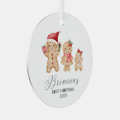 Brianna Personalized Baby's First Christmas Metalen Ornament (Voorkant Rechts)