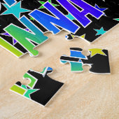 "BRIANNA" Voornaam, geun "HAPPY BIRTHDAY" Legpuzzel (Zijkant)