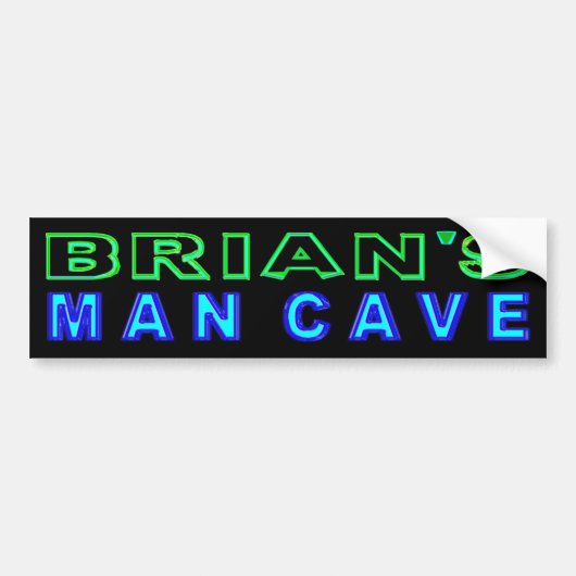 Brian's Man Cave Bumpersticker (Voorkant)
