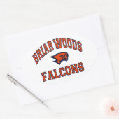 Briar Bossen Falcons Ovale Sticker (Envelop)