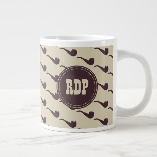 Briar Pipes Custom Initialen Pijp Smoker's Grote Koffiekop (Rechts)