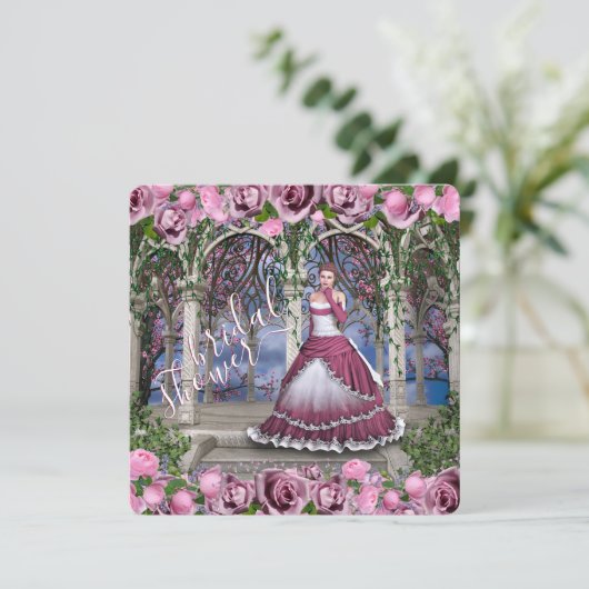 Briar Roos Doornroosje Sprookjesachtig Vrijgezelle Kaart (Staand voorkant)