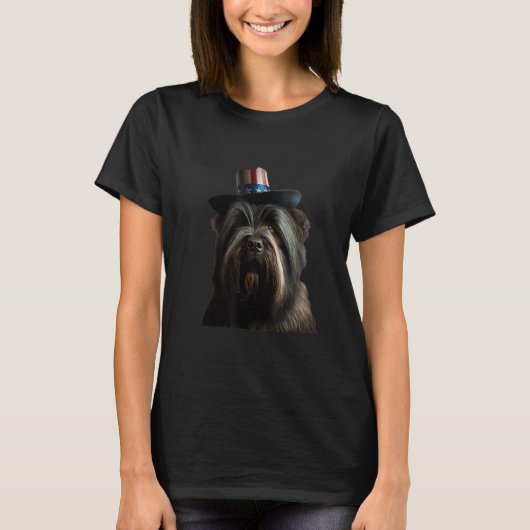 Briard 4th of July Briard USA T-shirt (Voorkant)