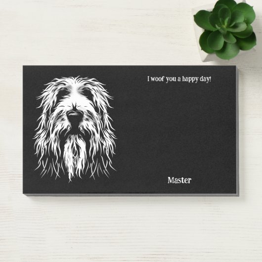 Briard Abstract Art Dog Naam Post-it® Notes (Kantoor)