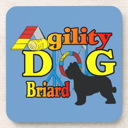 Briard Agility Drankjes Onderzetter (Voorkant)