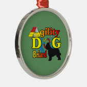 Briard Agility Metalen Ornament (Rechts)