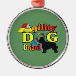 Briard Agility Metalen Ornament