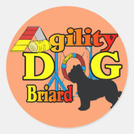 Briard Agility Shirten Gifts Ronde Sticker