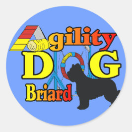 Briard Agility Shirten Gifts Ronde Sticker