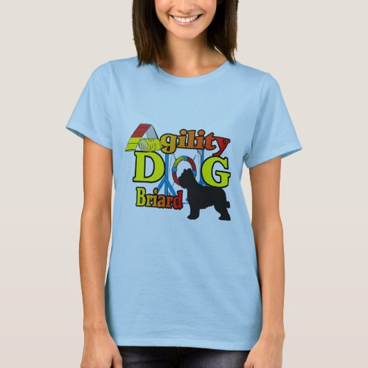 Briard Agility Shirten Gifts T-shirt (Voorkant)