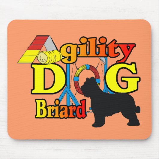Briard Agility-shirts Geschenken Muismat (Voorkant)