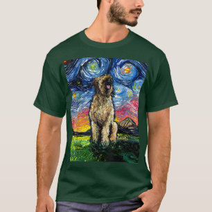 Briard Berger de Brie Sterrennacht Dog Art van Aja T-shirt