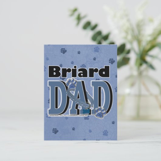 Briard DAD Briefkaart (Staand voorkant)