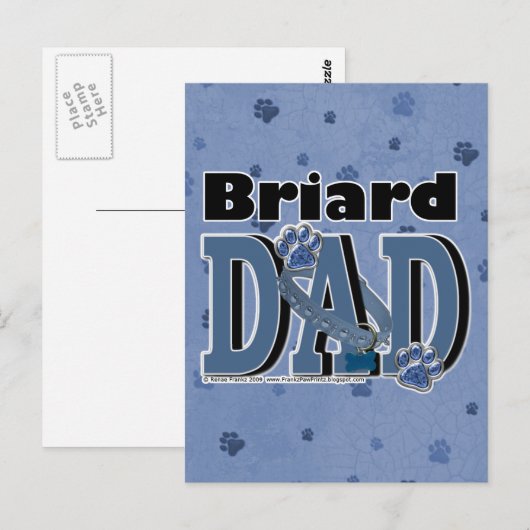 Briard DAD Briefkaart (Voorkant / Achterkant)