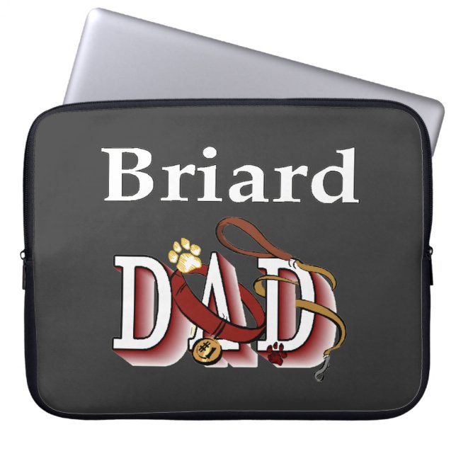 Briard Dad Laptop Sleeve (Voorkant)