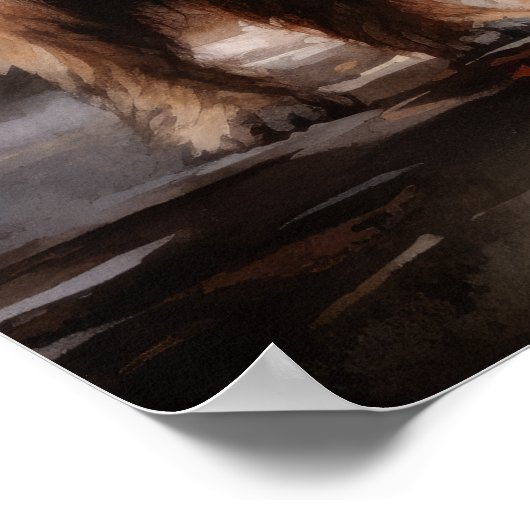 Briard Dog Art Print Poster (Hoek)