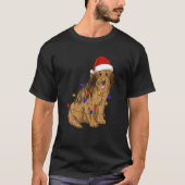 Briard Dog die kerstverlichting met Pet draagt T-shirt (Voorkant)