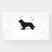Briard Dog - Halloween Moon Silhouette Oversized T Spandoek (Horizontaal)