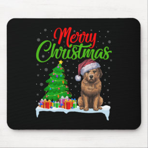 Briard Dog Kerstboom Lights Funny Xmas Briard Muismat