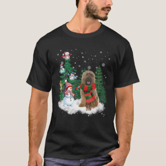 Briard Dog kerstmis snowman - kerstboom Pajama T-shirt
