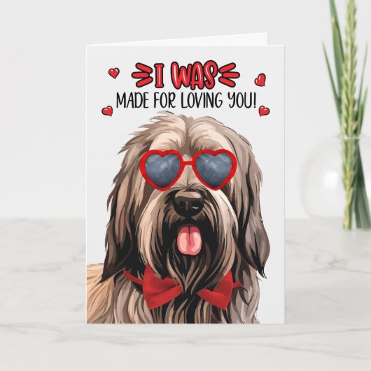 Briard Dog maakte je van Valentijn. Feestdagen Kaart (Voorkant)
