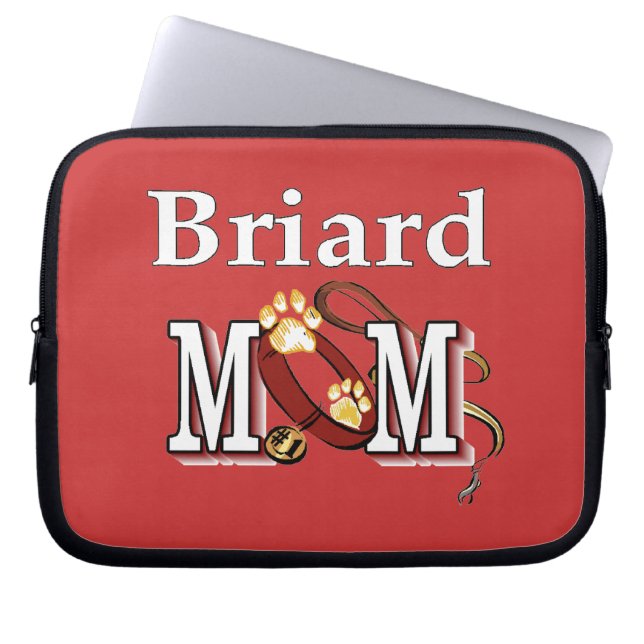 Briard Dog MOM Laptop Sleeve (Voorkant)