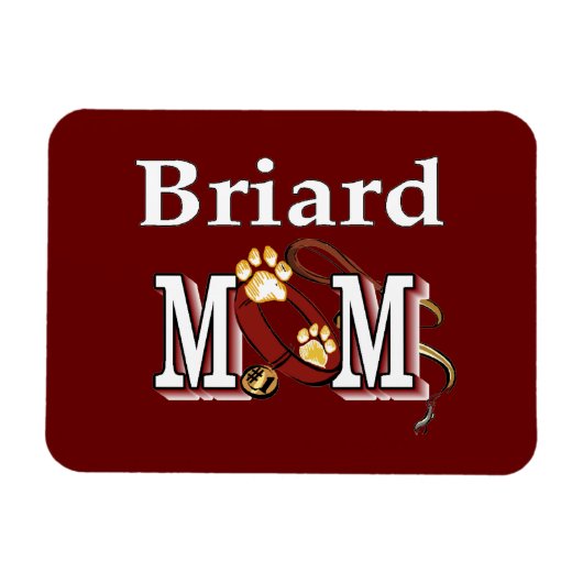Briard Dog MOM Magneet (Horizontaal)