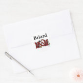 Briard Dog MOM Ronde Sticker (Envelop)