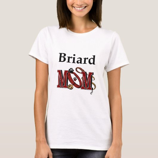Briard Dog MOM T-shirt (Voorkant)