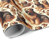  Briard Dog Naadloos Cadeaupapier (Rol Hoek)