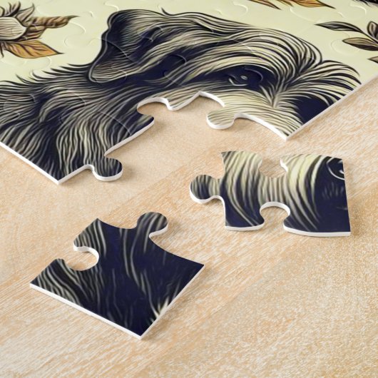  Briard Dog Naadloos Legpuzzel (Zijkant)