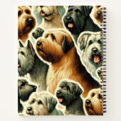 Briard Dog Naadloos Notitieboek (Achterkant)